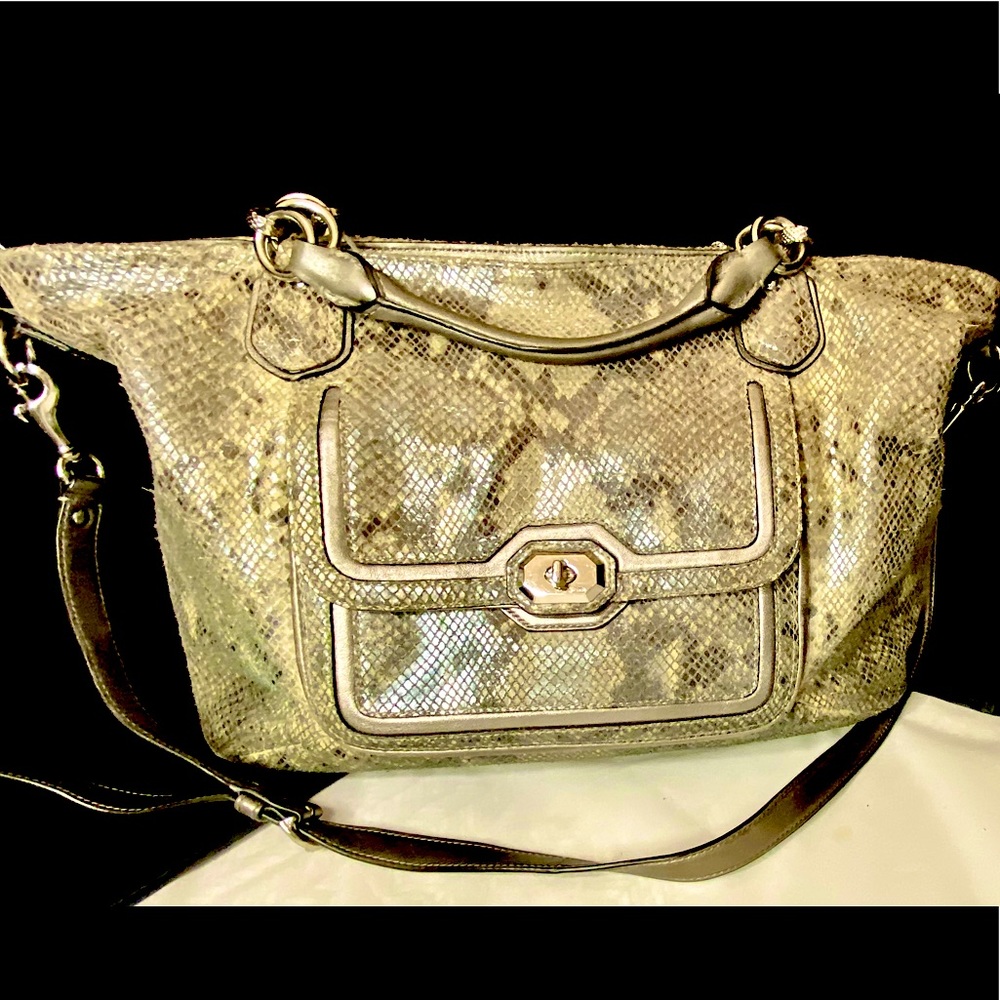 Coach Campbell Exotic Leather Satchel